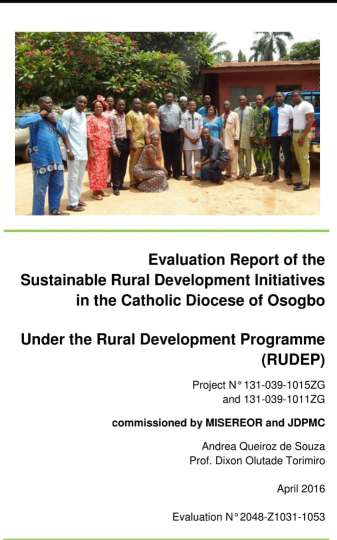 Evaluation report of the sustainable rural development initiatives in the catholic diocese of Osogbo